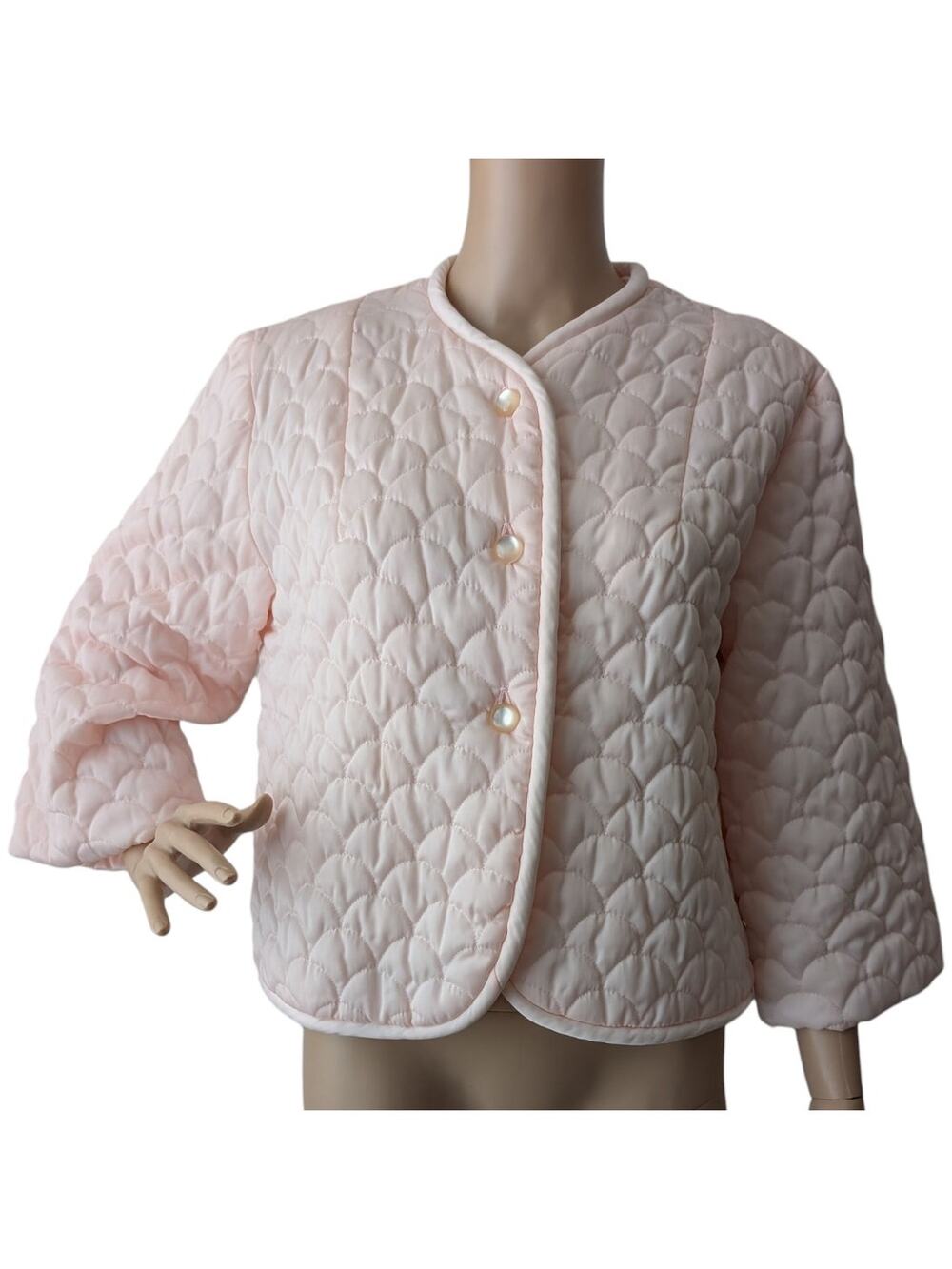 Vintage Barbizon 1960s Satin Serene Quilt Jacket